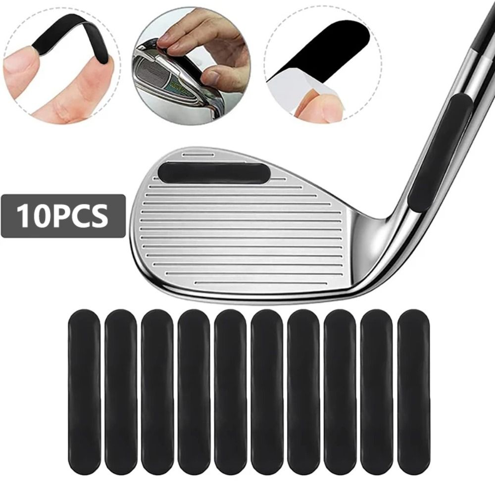 10 Pcs Black Silver Golf Club Weighted Lead Sheet Self-adhesive Universal Pickleball Lead Tape Pickleball Paddle Tape