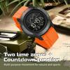 Military Sport Man Watch Silicone Strap LED Digital Display Multifunction Alarm Clock Countdown Waterproof Wristwatch