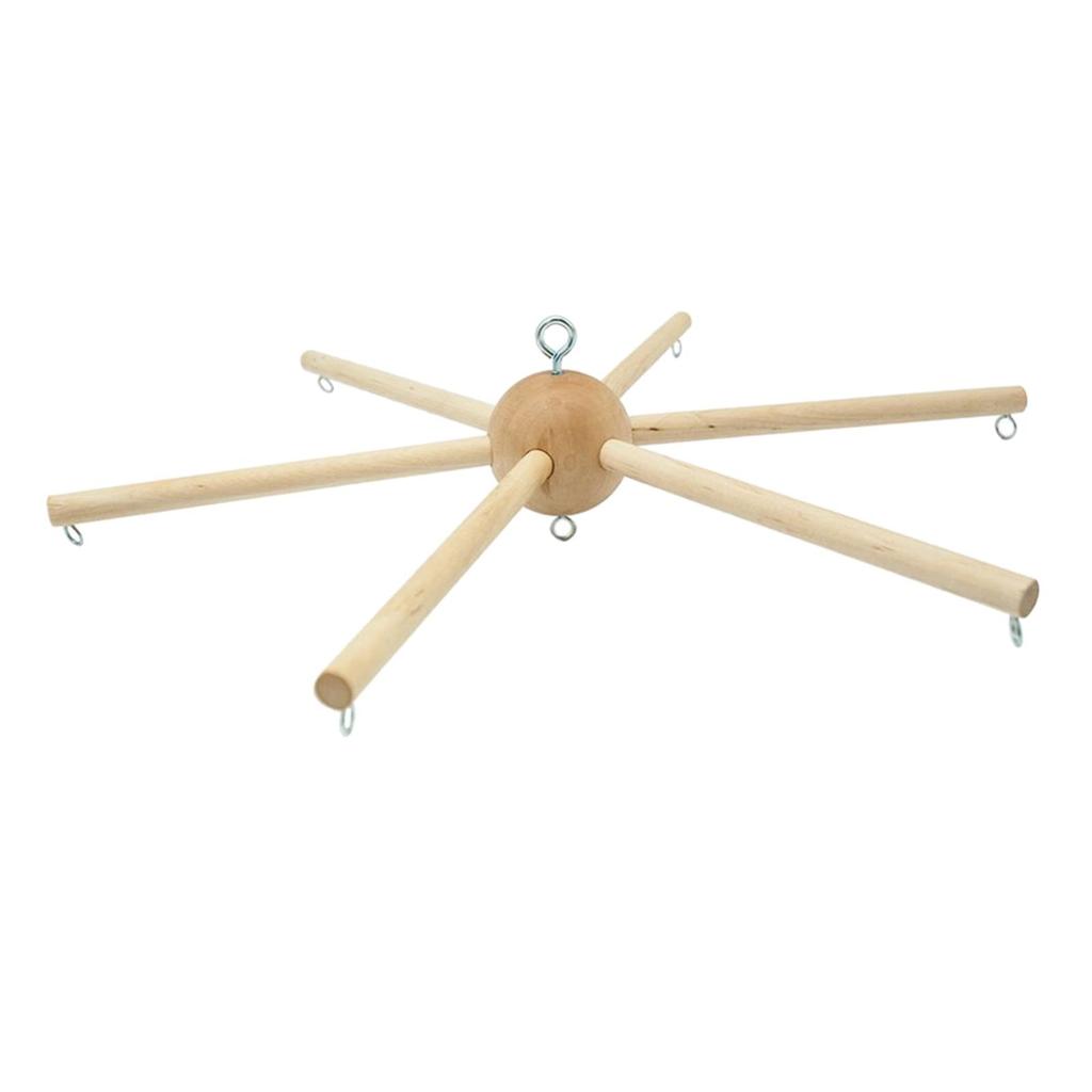 Wooden Mobile Frame Kit Decoration Creative Equipment DIY Wind Chime for Crib