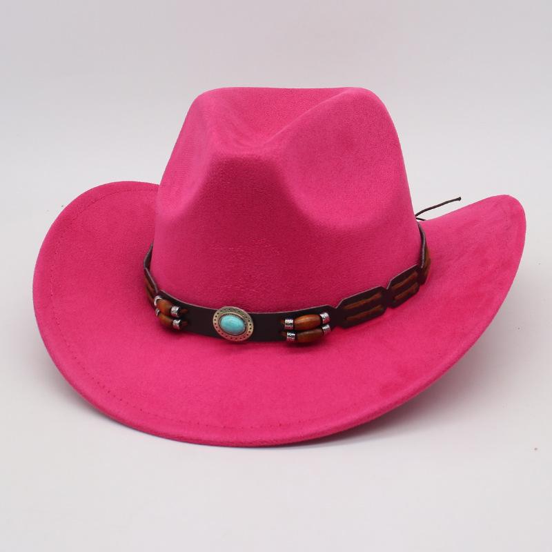 Cappello Western da Cowboy Transfrontaliero Vendita all'Ingrosso Calda Stile Etnico Cappello a Cilindro Tibetano Prateria Ciclismo Vacanza Parasole Cappello Protezione Solare