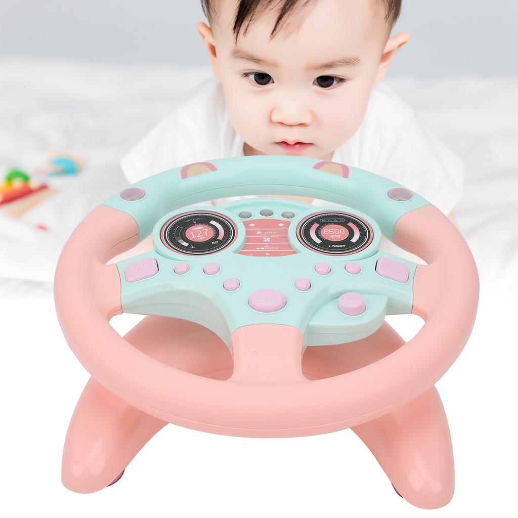 Simulation Steering Wheel Children Early Education Initiation Toy with Base Birthday Gifts