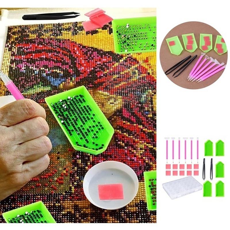 54/74/75/111Pcs 5D Diamond Painting Tool Accessories Diy Cross Stitch Tool Kit