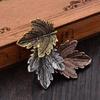 Vintage Brooch Wedding Gold/Silver Plated Maple Leaf Brooches Pins Exquisite Collar for Women Dance Party Accessories Gifts