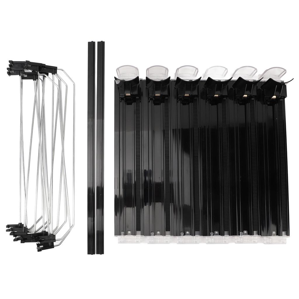 Drink Organizer for Fridge 6 Rows Adjustable Dampening Pusher Glide Soda Can Dispenser WIth Dampener For Beer Beverages
