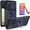 Case - PROSHOP - Samsung A02S - Rigid - Navy Blue - 2 Tempered Glasses