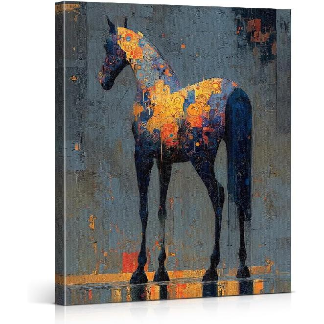 Vintage Floral French Bulldog Wall Art Print Dog Daisy Flowers Picture Painting Aesthetic Wall Decor for Home Living Room Bedroom 8x10 Canvas Framed