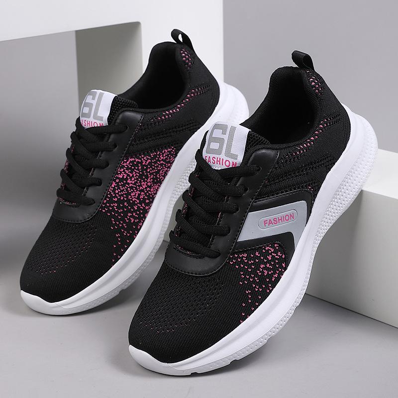 Shoes women's sports shoes summer breathable thin mesh running shoes mesh shoes women's breathable mesh flat bottom women's shoes thick sole