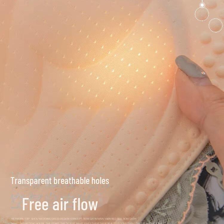 French Lace Wireless Anti-Sag Bra Set - Small Chest Support