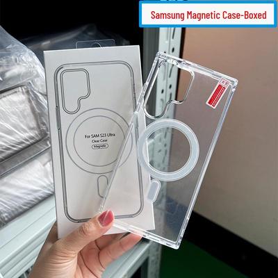 Magnetický Magsafe kryt pro Samsung S25 Ultra & Z-Fold6: Průhledný, skládací, kompatibilní s S24 Plus pevný kryt
