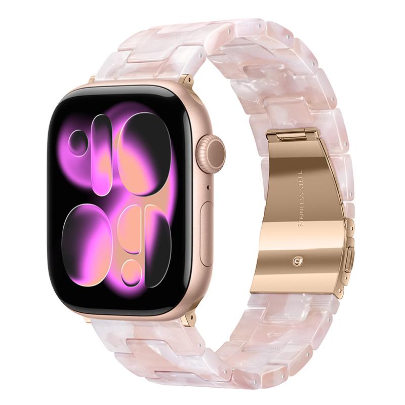 Luxusní pryskyřičný řemínek pro Apple Watch Ultra 3 2 49mm 11 10 42mm 46mm Článkový náramek Iwatch Series 9 7 8 6 5 SE3 45mm 41mm 40mm 44mm
