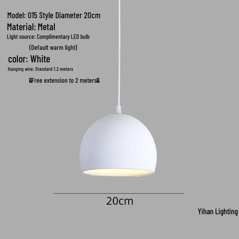 Modern Nordic Single-Head Pendant Light for Hotels, Bars, and Restaurants - Industrial Retro Style Lampshade.