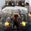 Game God Of War Kratos Bedding Set Printed Bed Set With Pillowcase Duvet Cover Soft Queen King Size Bedclothes Home Boys Adult