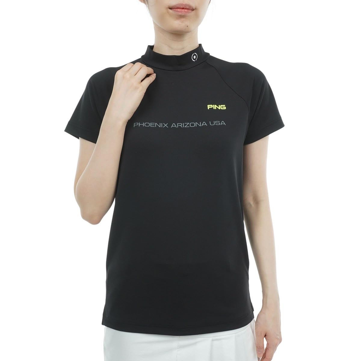 

рубашка Гольф термобелье M [Ping Apparel] Женская с коротким рукавом и высоким воротом (антибактериальный, дезодорирующий, влагоотводящий, быстросохнущий) / / 622-3168304