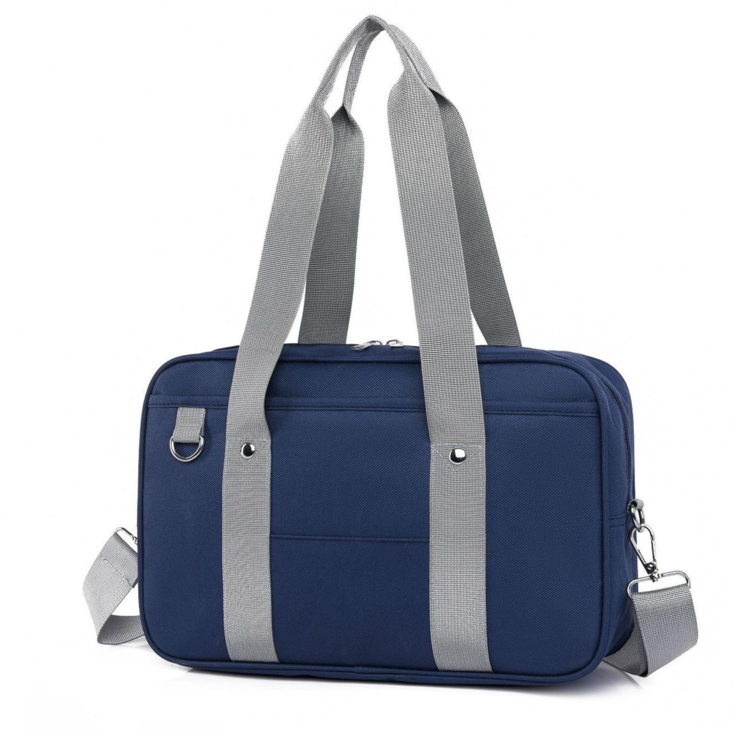 School Bag for Commuting to Stylish and Durable A4 Size Nylon Mini Compact Shoulder Boston Bag for High School and School Polyester Oxford Fabric