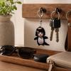Acrylic Keychain with Fun Expression Design - Cute Penguin Bag Charm for Backpack Purse