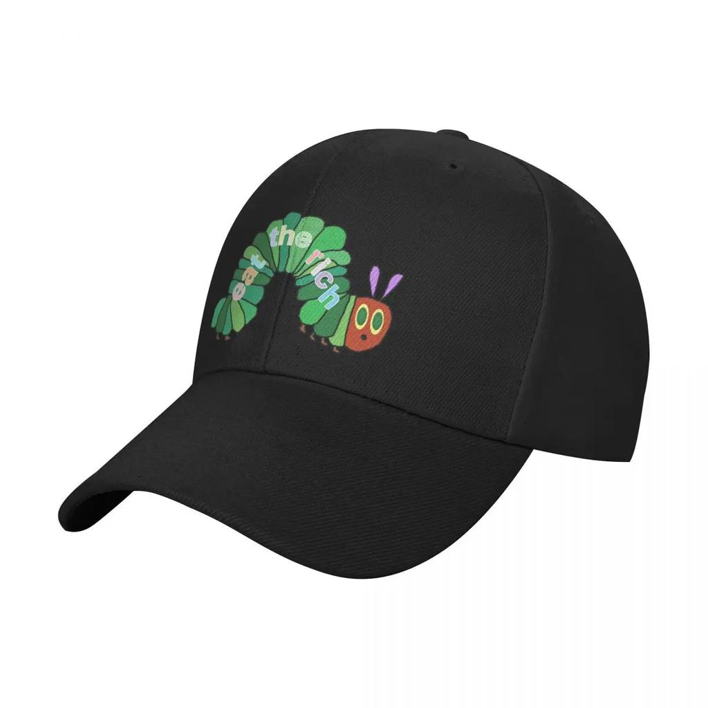 Nuova T-shirt Classica Eat The Rich Bruco Affamato Cappellino da Baseball Cappello da Tè Borsa da Spiaggia cappellino da Donna di lusso alla moda Ragazzo da Donna