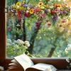 Flowers Spring Window Clings Removable Anti-Collision Window Stickers Waterproof Static Clings for Glass Window Door Decoration