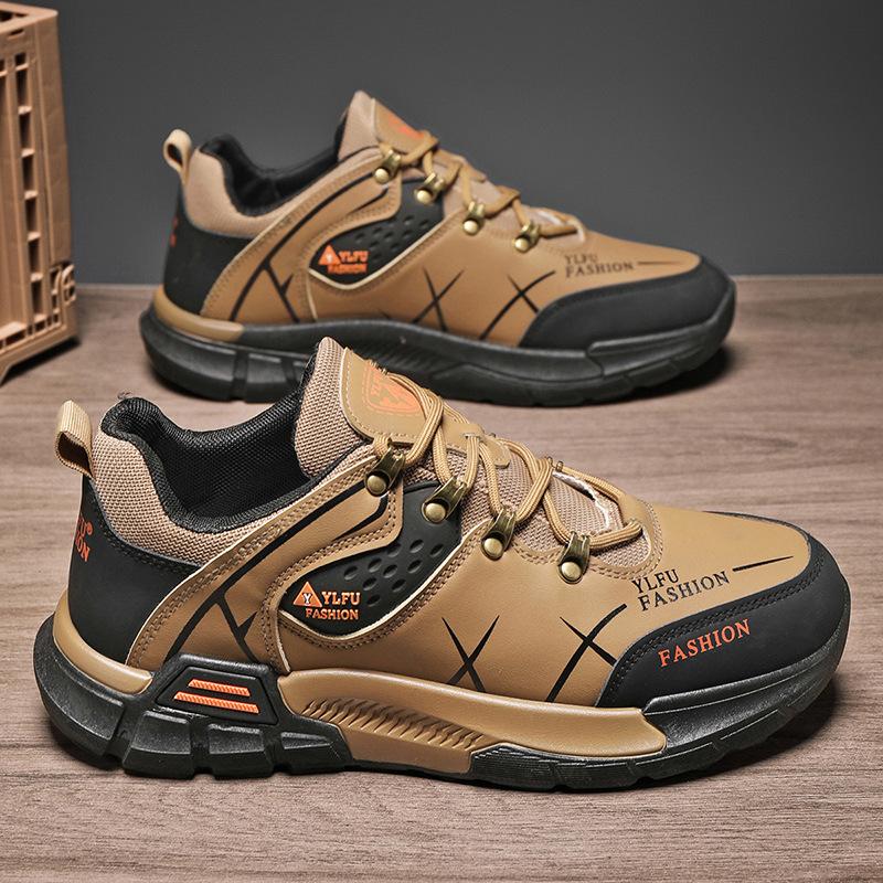 

Shoes men s spring 2025 new casual sports shoes non-slip wear-resistant tooling shoes versatile outdoor mountaineering board shoes 44 коричневий