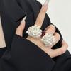 Bead Cluster Statement Ring with Open Adjustable Band, Vintage Style Fashion Accessory for Daily Outfits and Dates