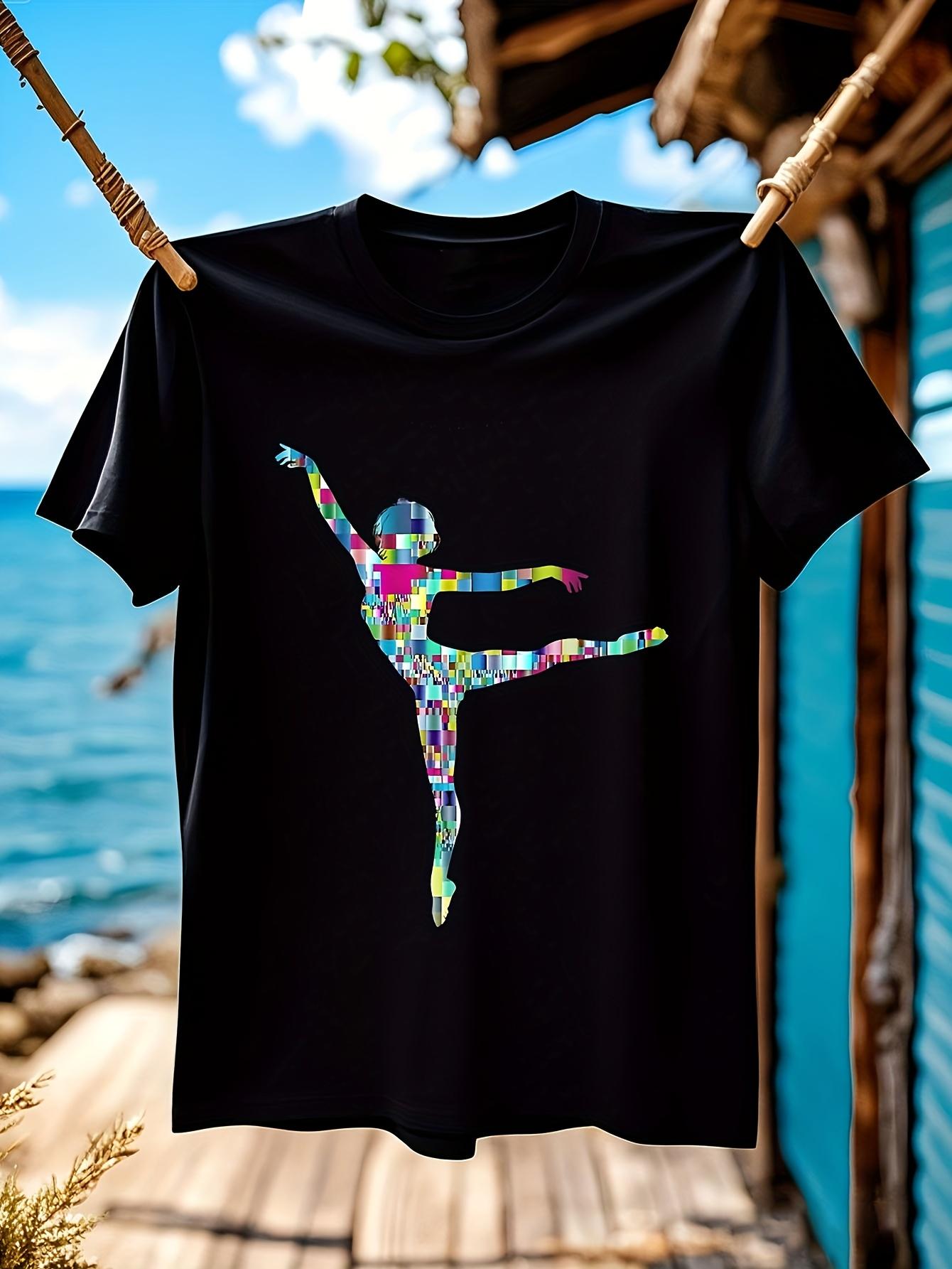 Black Ballet Dancer Graphic Tshirt Modern Dance Tee with ... L