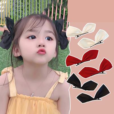 2 STÜCKE Neue Koreanische Satin Schleife Haarnadeln Kinder Süßer Kopfschmuck Mädchen Spangen Frau Niedliche Haarspangen Haarklammern Haaraccessoires