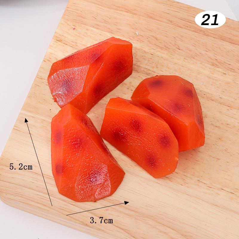 4 Pcs Simulated Hotpot Ingredient Model Mini Fake Vegetable Realistic Beef Roll Restaurant Store Barbecue Shop Display Decor