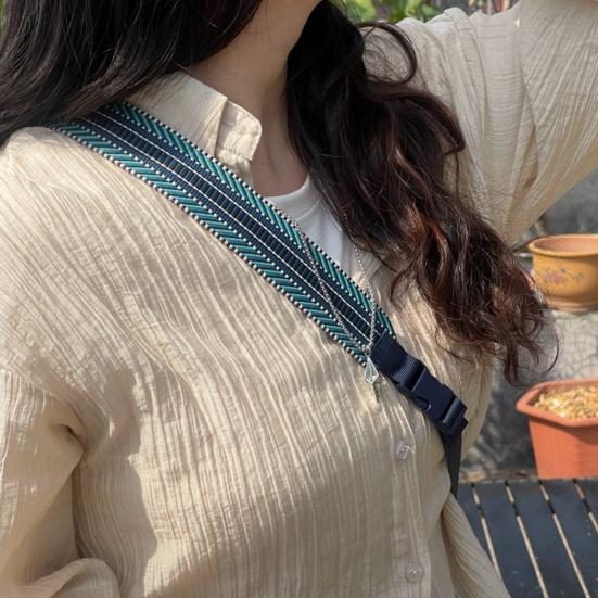 Plånbokssnöre Ersättning Axelrem Broderad Nylon Axelrem Justerbar Handväskrem Ersättning för Män Kvinnor Axelväska