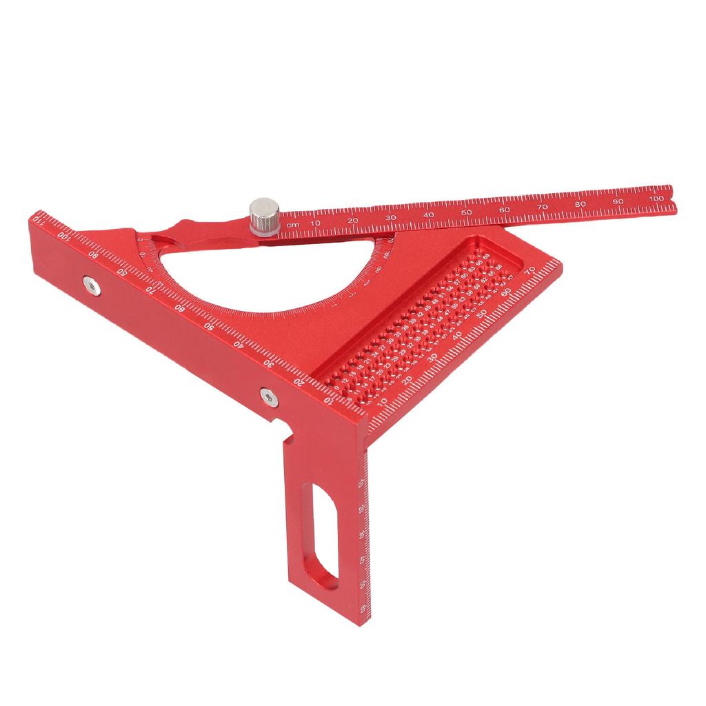 Holzbearbeitung Halbkreisförmiger Zeiger Winkelquadrat Metrisch Aluminiumlegierung Zimmermannswinkel 3D Einstellbar Multifunktional