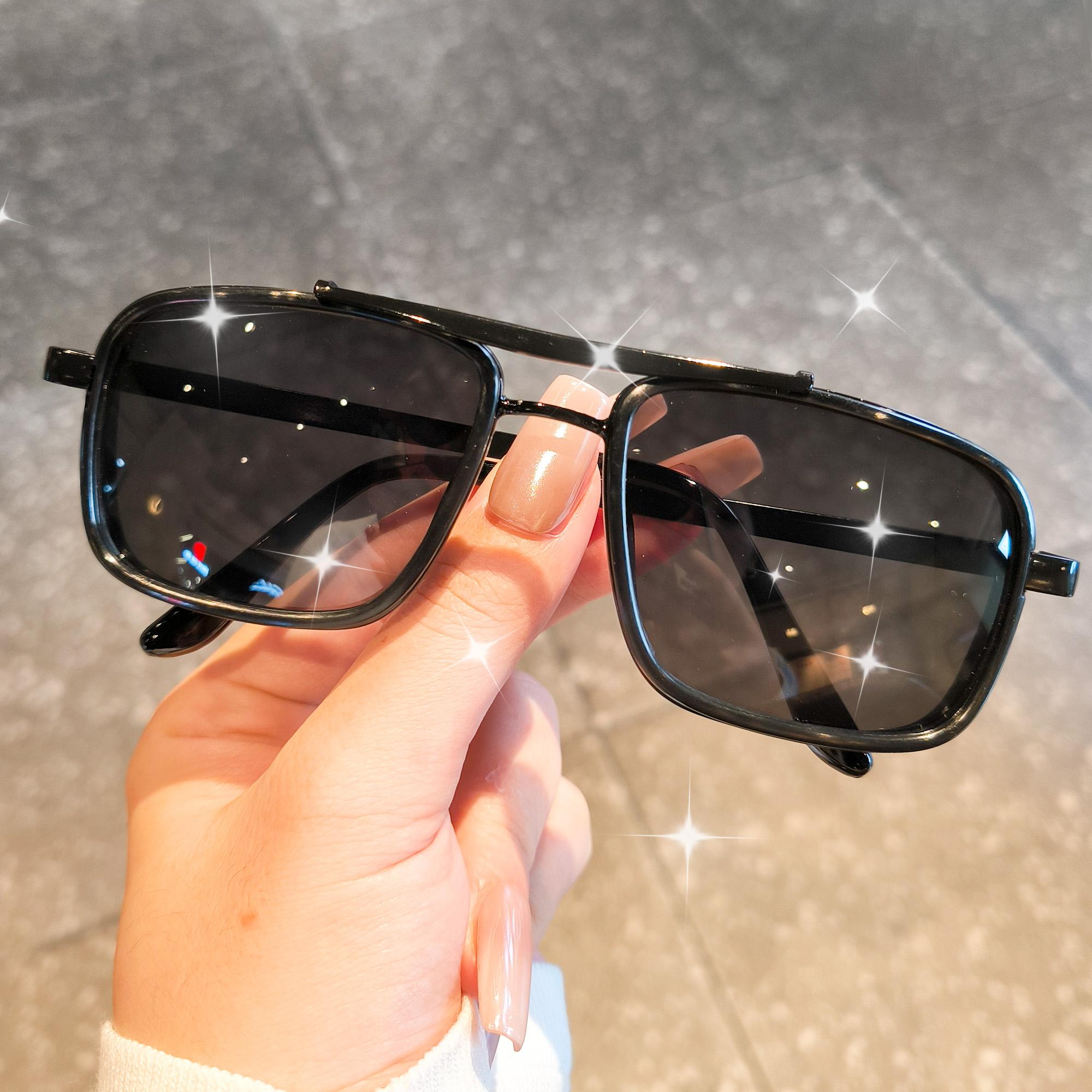 

Стильные мужские солнцезащитные очки с металлическим квадратным и круглым двойным мостом с линзами, идеально подходящие для уличной фотографии