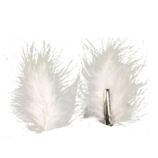 2Pcs Feather Hair Clip Faux Pearl Rhinestone Hairpin Party Headwear Headdress