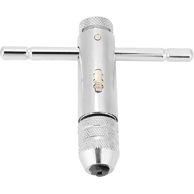 

Набор гаечных ключей с трещоткой и Т-образной рукояткой, прочный, с реверсом, идеально подходит для ограниченного пространства, изготовлен из инструментальной стали, серебристый M3-M8