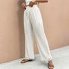 TikTok 2026 Summer Spliced Lace Tie-Up Casual Loose Straight-Leg Pants