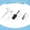 4 Ice Shelter Anchors, Heavy Duty Metal Tent Pegs, with Power Drill Adapter