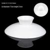 Gaiwan Teacup with Lid: White Porcelain Ceramic Tea Brewing Bowl, 7.5CM, Kung Fu Tea Set Accessory.