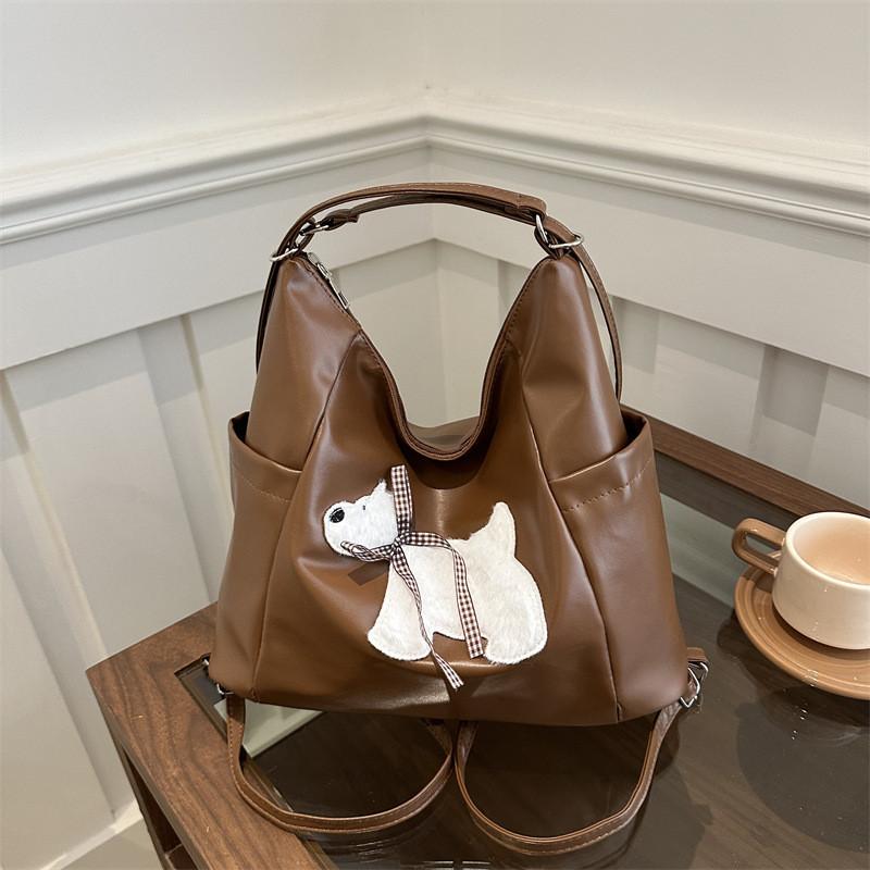 Stylish Large Capacity Fashionable Tote Bag For Daily Use With Cute Dog Cartoon Design