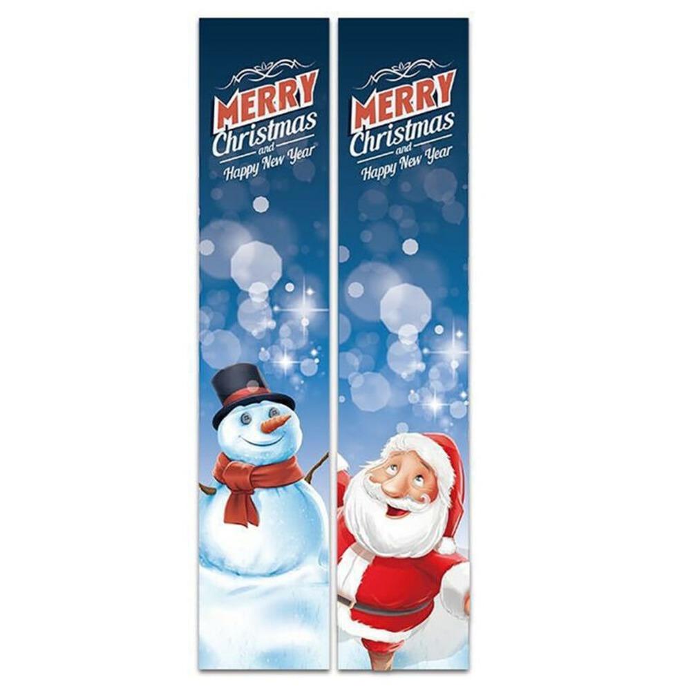 Christmas Porch Banner Hanging Sign Decor Outdoor Household Xmas Party Door Ornaments Props Events Supplies