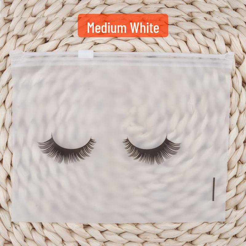 EVA Eyelash Frosted Ziplock Cosmetic Storage Bag