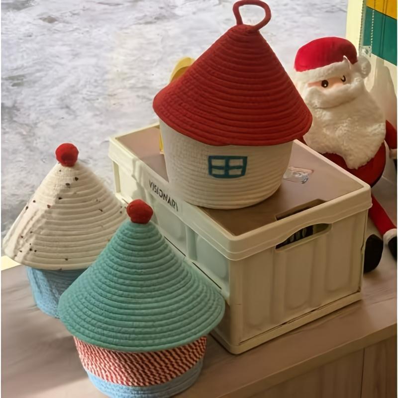 Creative Round Rope Basket by Brand Small Versatile Storage Bin, Natural, Decorative, Ideal for Toy Storage, Home Kitchen Organization, Shelf Baskets