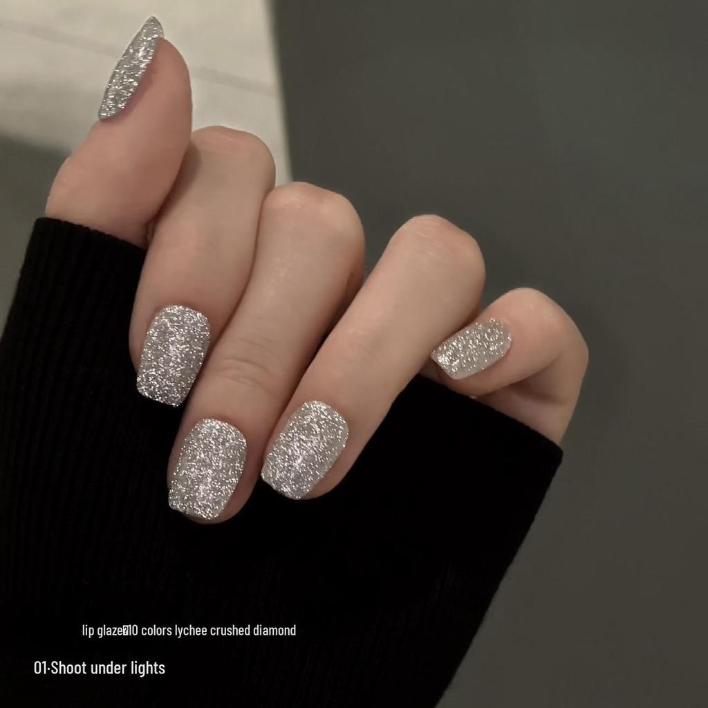 2025 High-End Nude Gel Nail Polish Bundle - 10 Colors, Crushed Diamond Finish, Ultra Glittering, Skin-Brightening