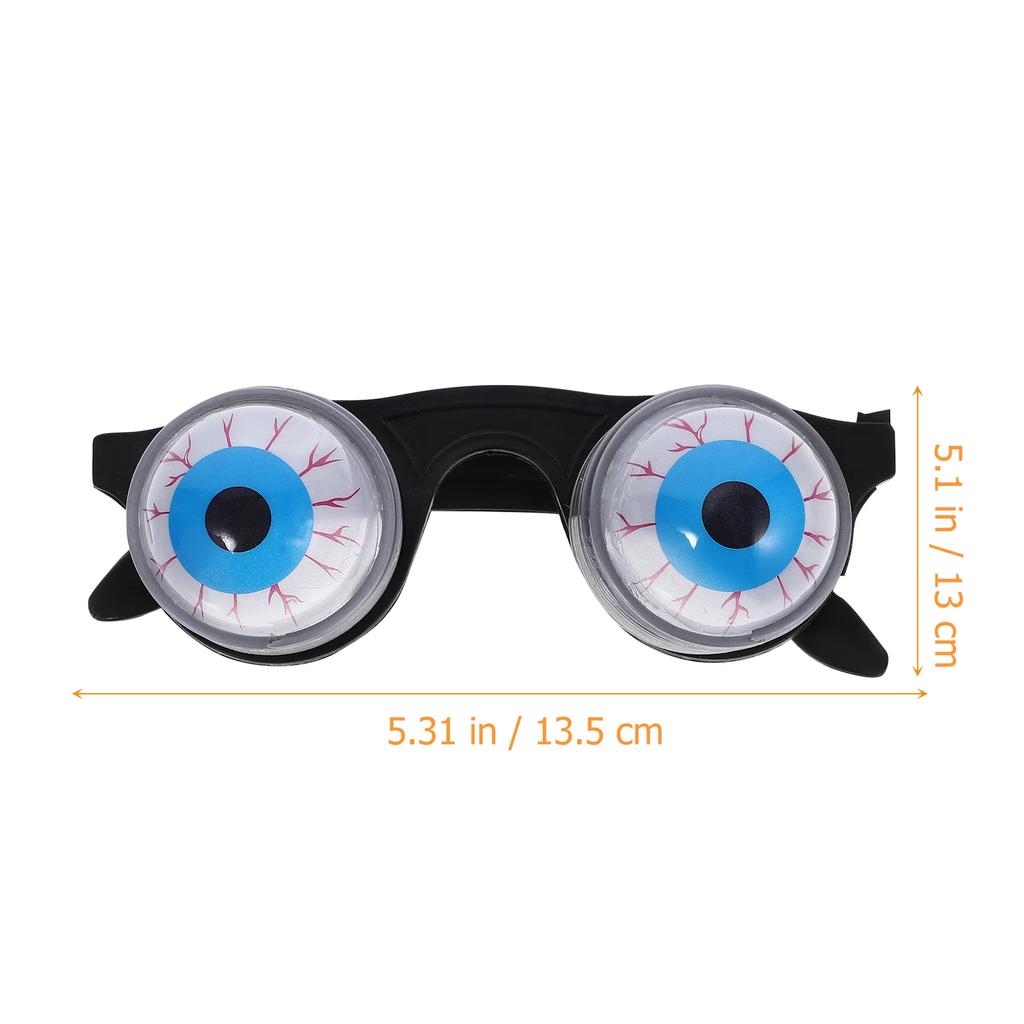Gruselige Verkleidungs-Augapfelbrille Goo Goo Augenbrille Verkleidungsbrille mit lustiger Nase Augenbrauen und Schnurrbart für Halloween-Party