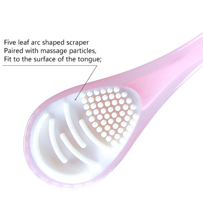 1Pcs Double Sided Tongue Coating Cleaner Antibacterial Tongue Scraper Adult Scraper Dual-Purpose For Removing Bad Breath