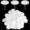100 pcs Mini Clear Self-Adhesive Wall Hooks - Transparent No Drilling Removable Sticky Ceiling Hangers for Birthday Christmas Party Wedding Balloo