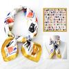 Suhang silk scarf cartoon cat cute versatile 71 simulated silk scarf atmosphere summer square scarf scarf