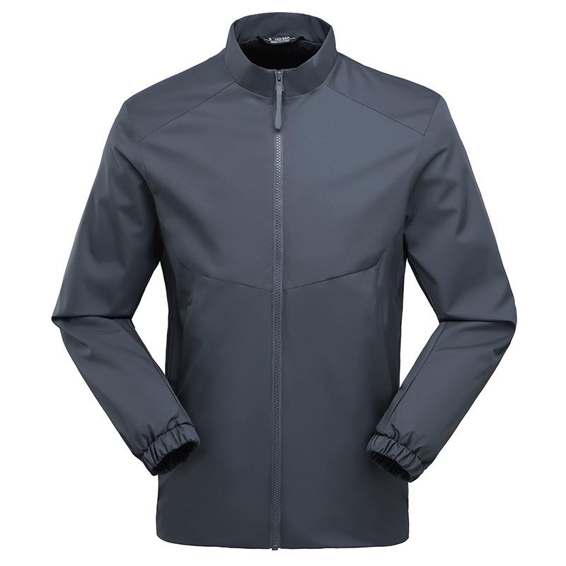 Custom Logo Stand Collar Business Windbreaker Jacket - Spring/Autumn Embroidered Team Uniform