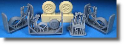 Barracuda Studios Gloster Meteor Landing Gear Plastic Model Kit Parts BRAR48536 1/48 F.8/FR.9 (for Airfix) (Aircraft)