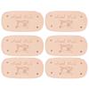 6Pcs Cow Leather Label DIY HandMade Sewing Clothes Bag Decoration Accessories(Natural )