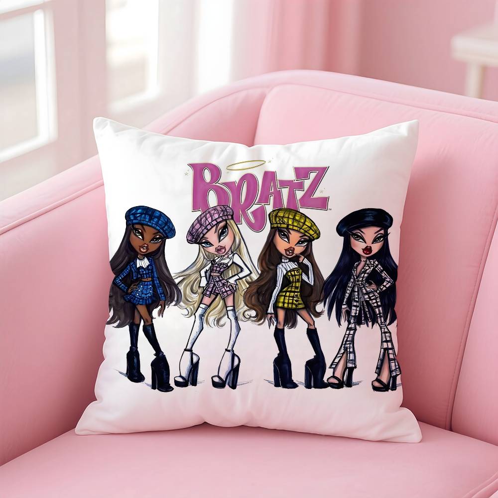 B-BratzZ Fashion m-Mask g-Girl Pillow Case Pattern Printing Pillowcase Living Room Sofa Cushion Cover Bedroom Room Decor