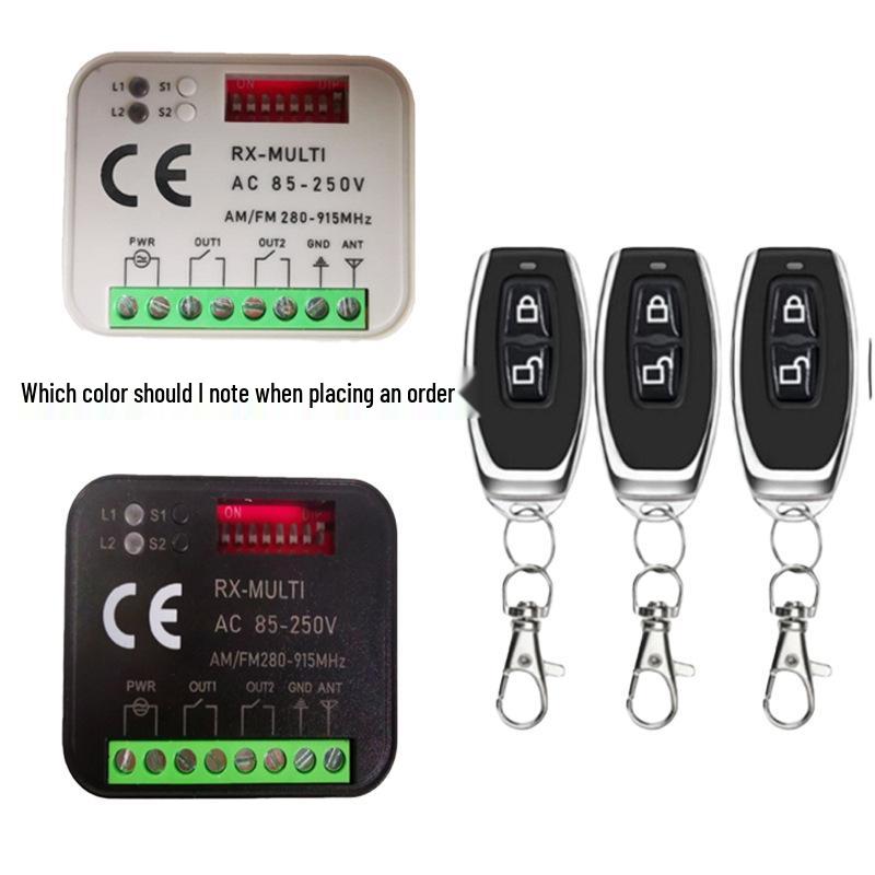 Dual-Channel Multi-Frequency Remote Switch DC9-30V AC85-250V RX-Multi280-868 Receiver
