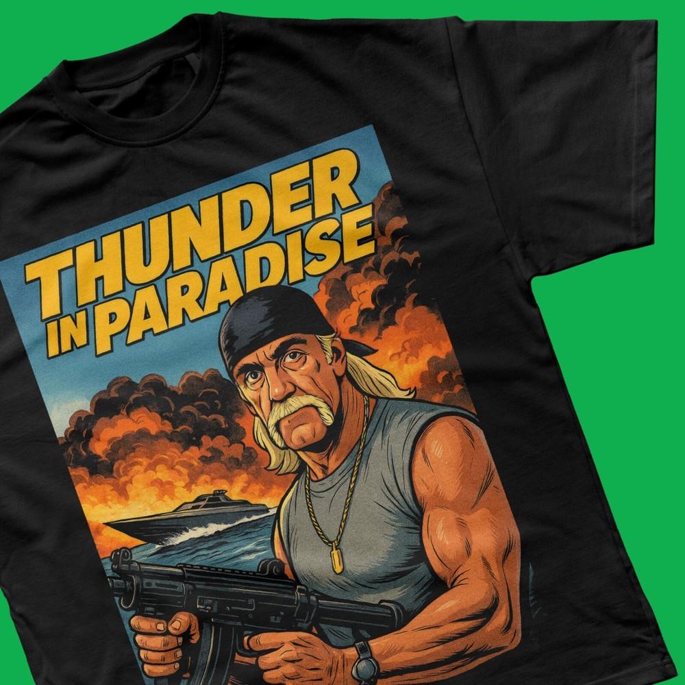 Hulk Hogan Thunder In Paradise T-Shirt Cult Series 90s 80s Retro Nostalgia Fans