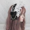 Sweet Ruffled Hairband Ribbon Bow Lolita Hair Clip Creative Maid Cosplay Headdress  Party